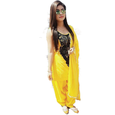 Girl Png Transparent Image in Yellow Dress