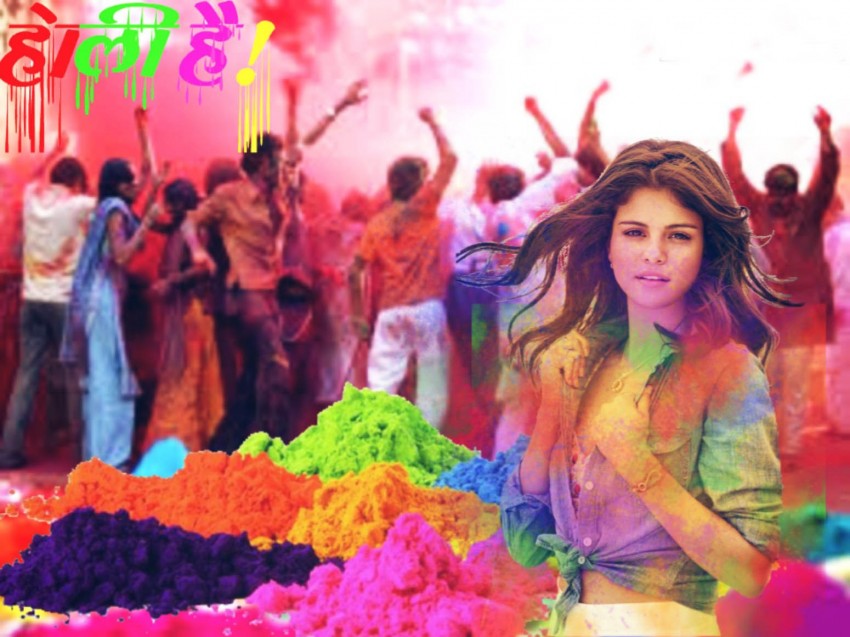 Girls Holi Hai Photo Editing Background