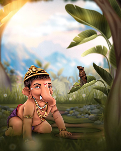 God Ganesh Chaturthi CB Picsart Editing Background Download Pic