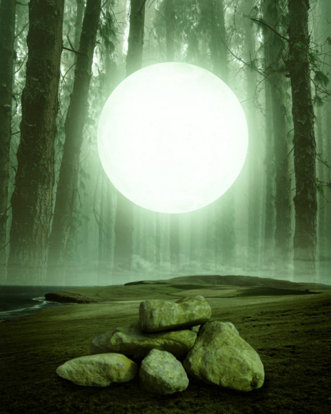 Green Moon Photo Editing Background HD For CB Picsart
