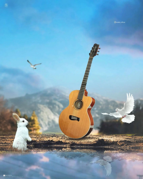 Guitar PicsArt Poster Editing Background For Photoshop