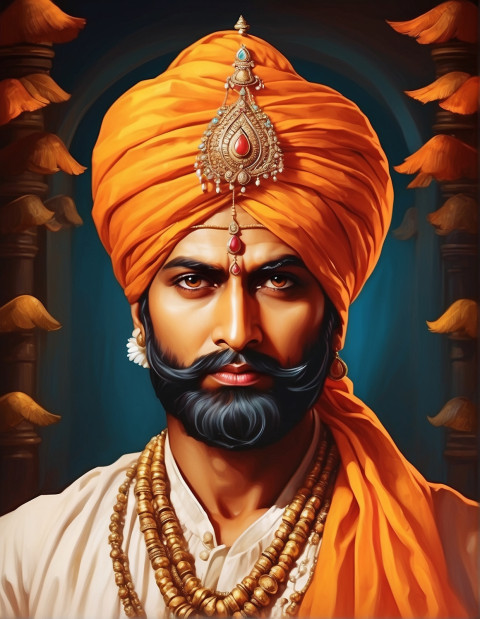 Guru Govind Singh Oil Painting Wallpaper HD For Editing Background Pic