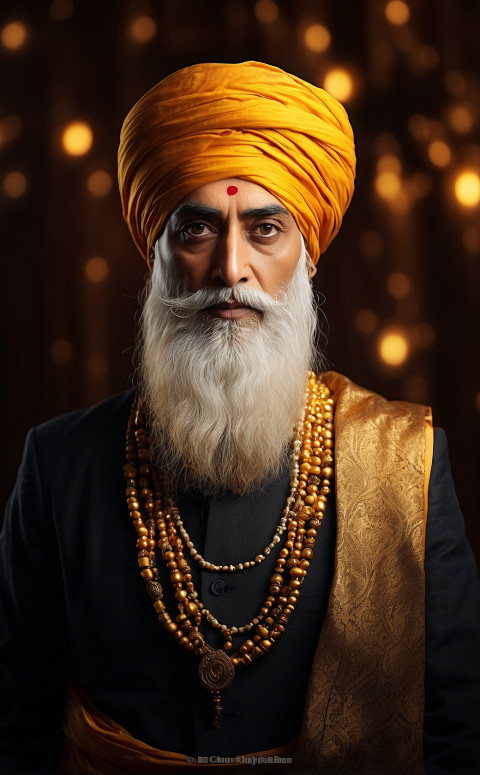 Guru Nanak Close Shot Wallpaper Mobile Background