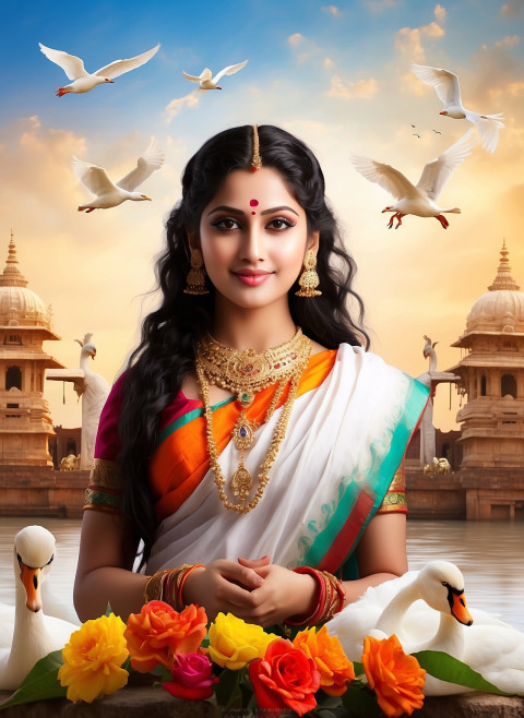 Happy Beautiful Vasant Panchmi Photo Editing New Background HD Pics