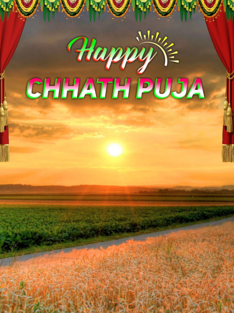 Happy Chhath Pooja Editing Background Free Stock