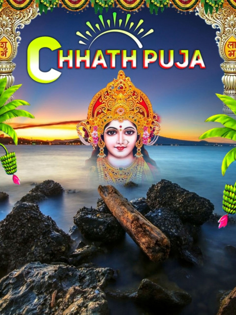 Happy Chhath Puja CB Editing Background Free Stock