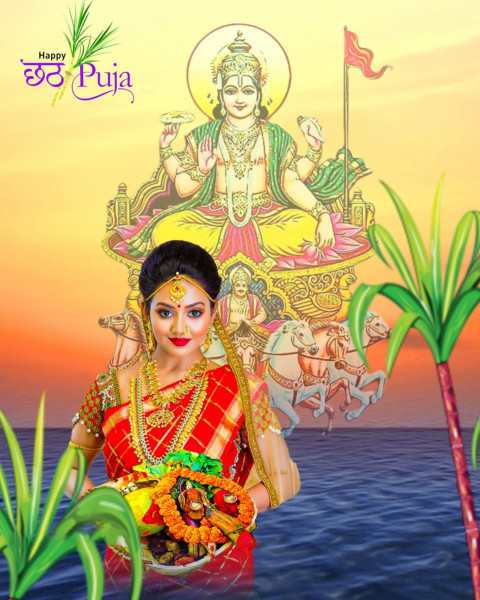 Happy Chhath Puja CB Editing HD Girl Background