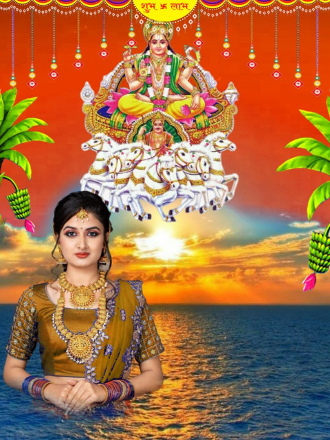 Happy Chhath Puja Girls Photo Editing Download Background
