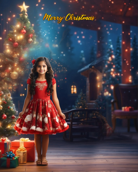 Happy Christmas CB Editing HD Background Download With Girls