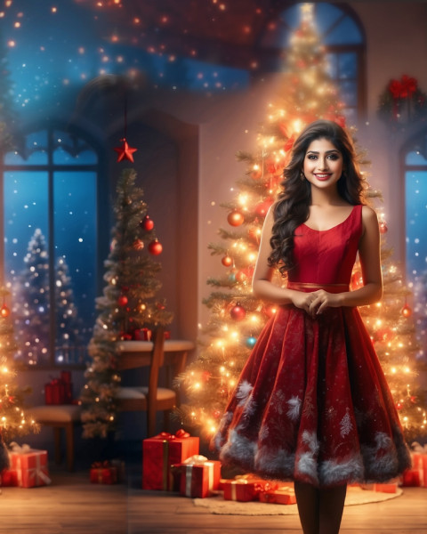Happy Christmas CB Editing HD Backgrounds Download With Girls