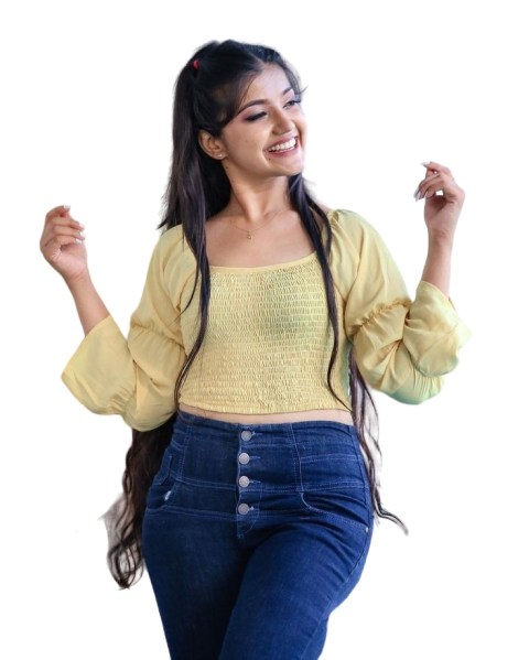 Happy Cute Girl Png Indian Model transparent Background