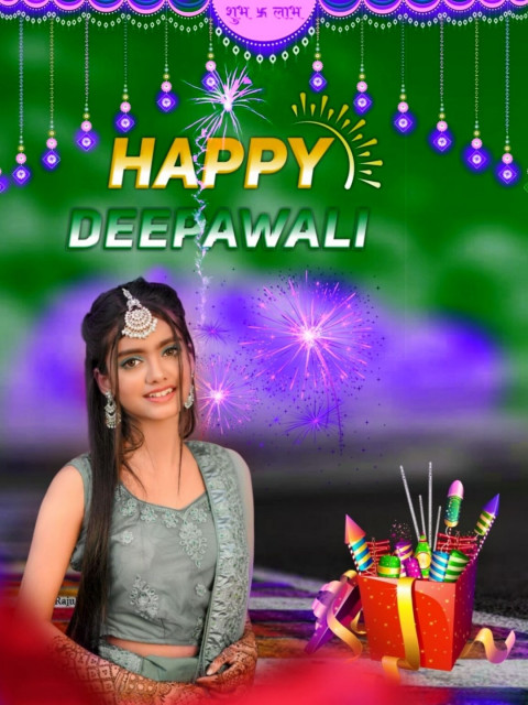 Happy Deepawali Hd Backgrounds With Girl Images Free