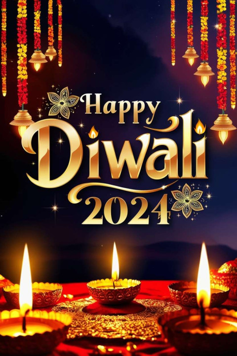 Cover Photo of Happy Diwali Editing Background