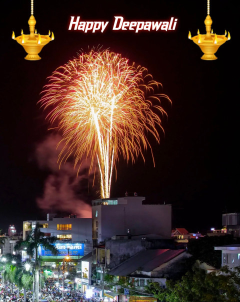 Happy Diwali Big Firework Background HD For CB Editing Photo