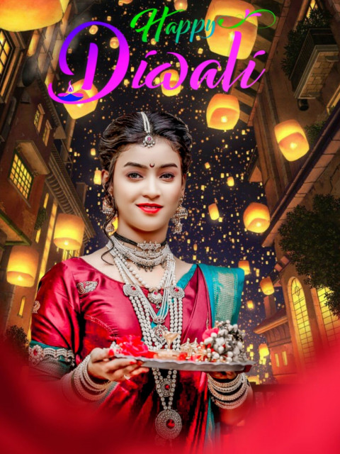 Happy Diwali CB Editing With Girls Background Download Free