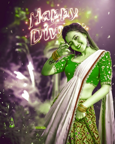 Happy Diwali Editing Background Girl For CB PicsArt