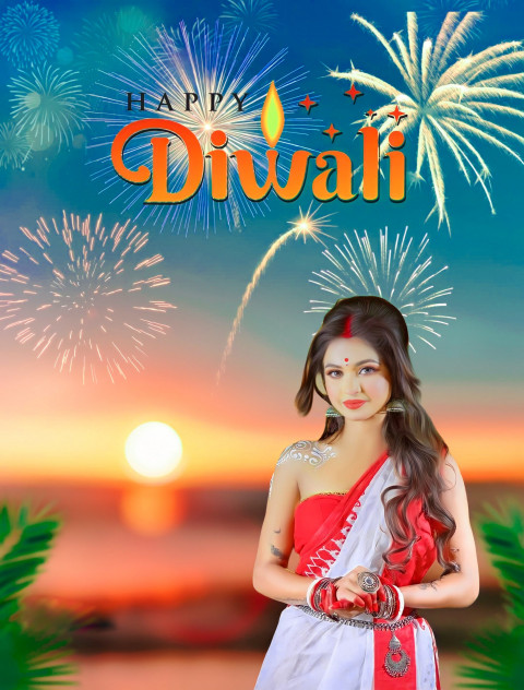 Happy Diwali Editing Girl Background For CB PicsArt