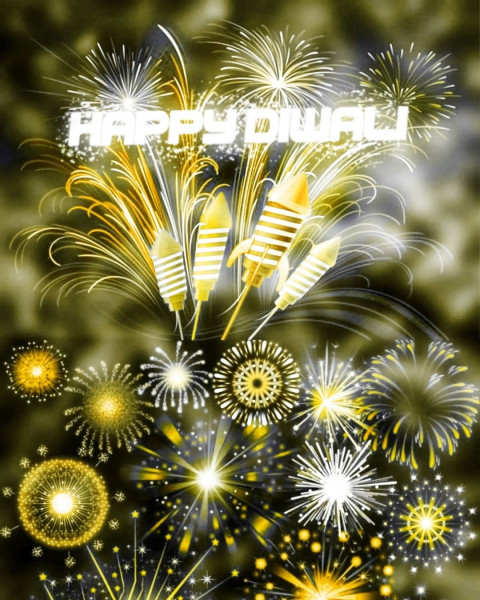Happy Diwali Fire CB HD Background For Editing