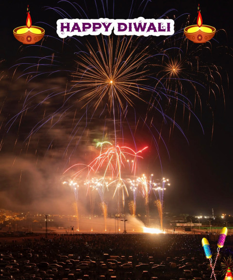 Happy Diwali Firework Background HD For CB Editing Wallpapers