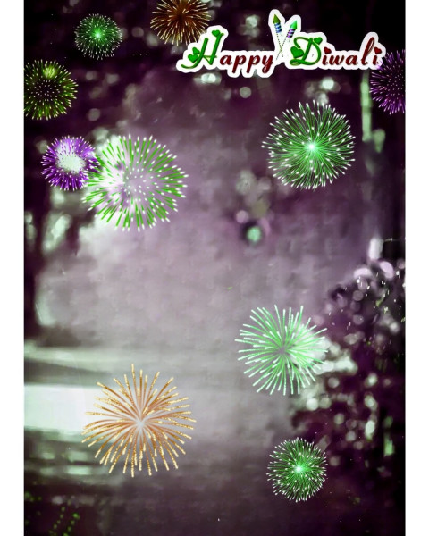 Happy Diwali Fireworks Blurred Background Download HD