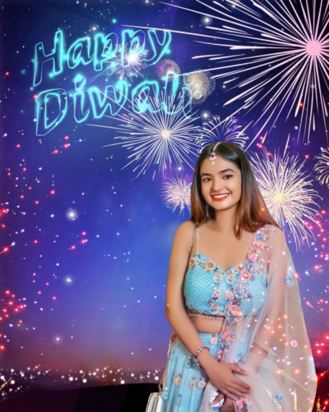 Happy Diwali Girl CB PicsArt Photo Editing Background Download