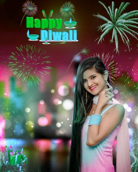 Happy Diwali Girl HD Editing Background Download
