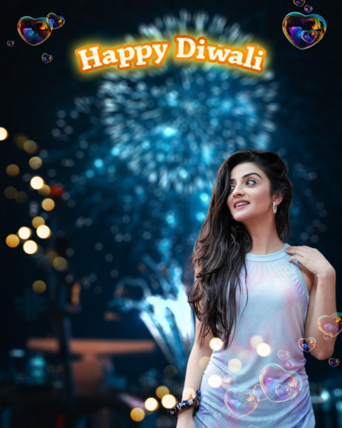 Happy Diwali HD CB Editing Background Girl