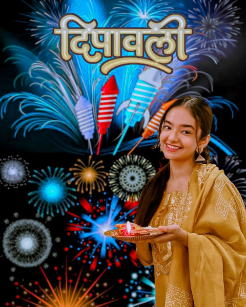 Happy Diwali HD Editing Cute Girl Background Full HD