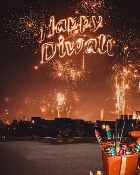 Happy Diwali HD Firework Editing Background Download Free
