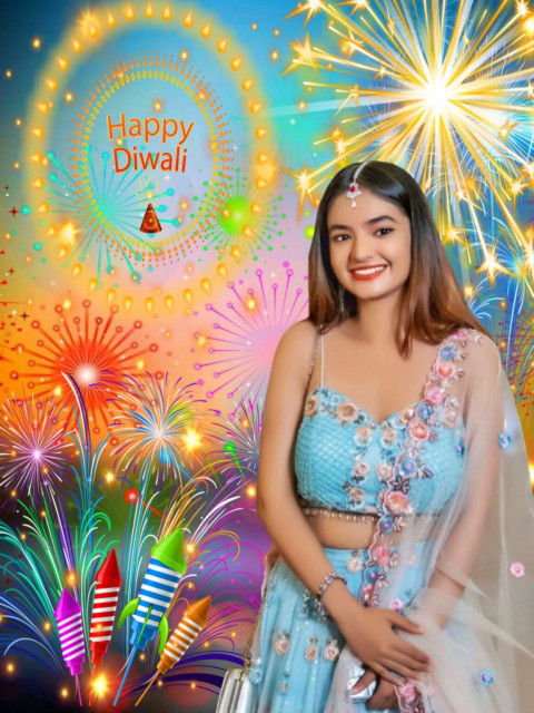 Happy Diwali Photo CB Editing Download Full HD Background With Girls