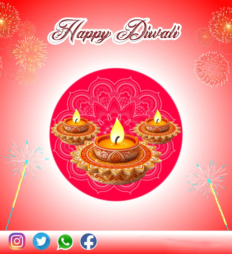 Happy Diwali Poster Wishes For WhatsApp DP Status