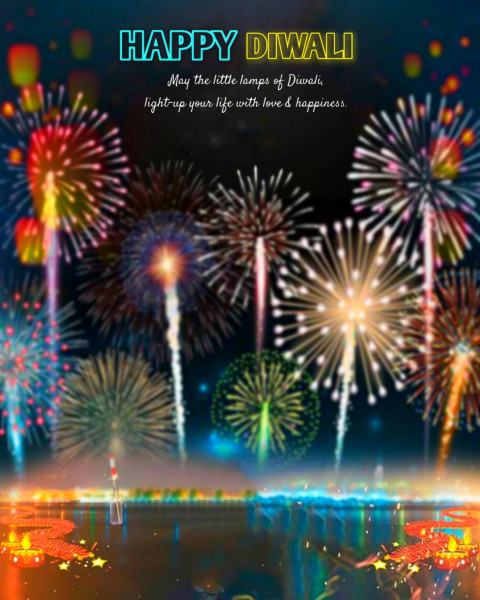 Happy Diwali Special Sky Firework Background Images HD