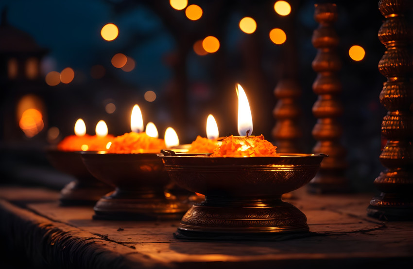 Happy Diwali Stock Image In Ayodhya Ram Mandir Background