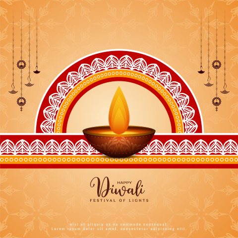 Happy Diwali Festival Celebration Diya Background For WhatsApp Dp