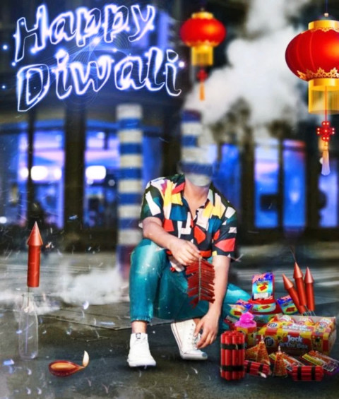 Happy Diwali Without Head Editing Background