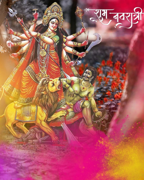 Happy Durga Pooja Background For Photoshop Editing Free