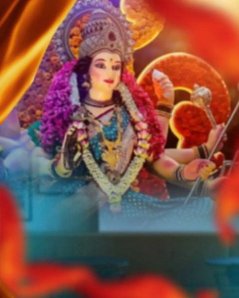 Happy Durga Pooja Background For Photoshop Editing Full HD