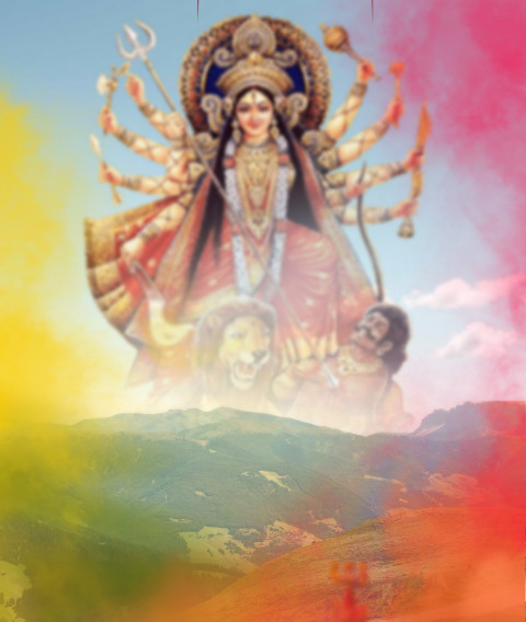 Happy Durga Pooja CB Background For Photo Editing Img