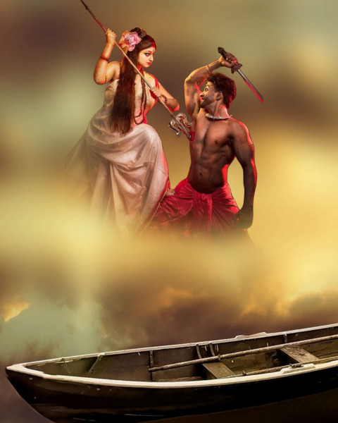 HAppy Durga Pooja Photo Editing CB Background Full HD