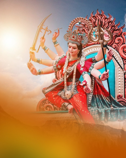 Happy Durga Puja Background For CB PicsArt Editing HD