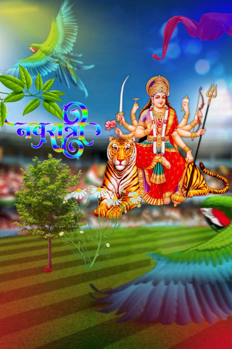 Happy Dussehra Navratri Durga Ji Background For PicsArt Photoshop New