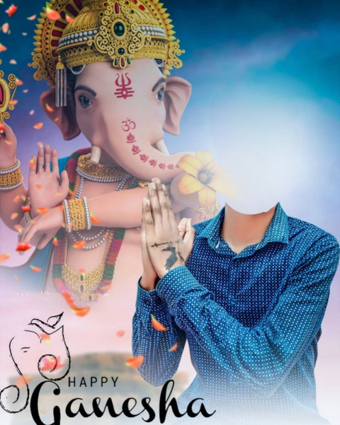 Happy Ganesh Chaturthi Big Size Background Without Face