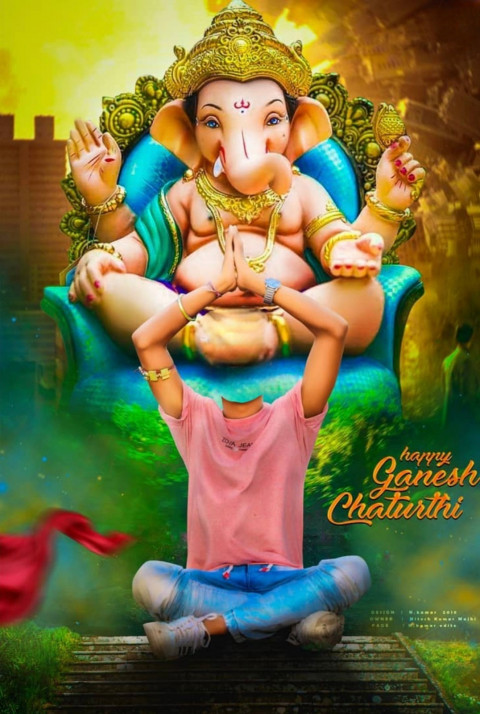 Happy Ganesh Chaturthi Big Size Background Without Face DP