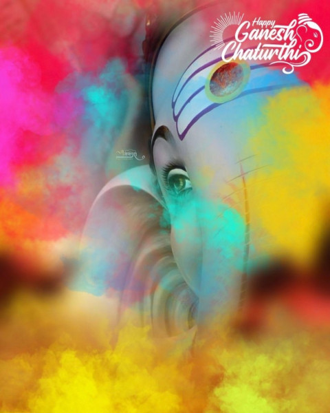 Happy Ganesh Chaturthi Editing CB Background For Photoshop Img