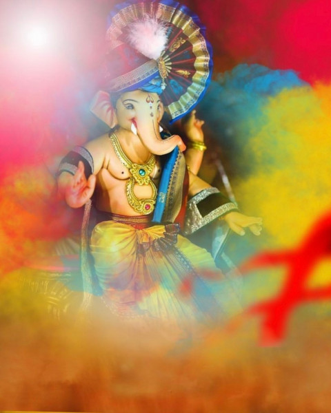 Happy Ganesh Chaturthi Editing CB Background For Photoshop Pic