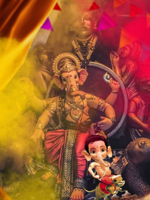 Happy Ganesh Chaturthi HD Images Download For Photo Editing