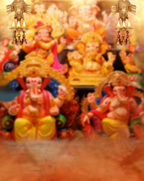 Happy Ganesh Chaturthi Photo Editing Background HD