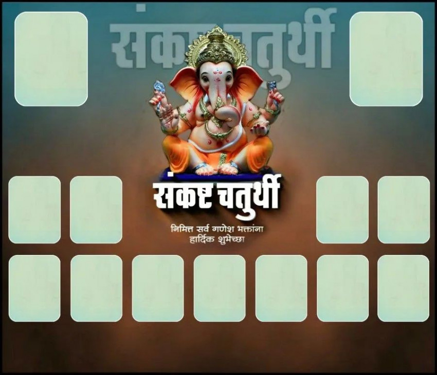 Happy Ganesh Chaturthi Photo Editing Banner Background HD