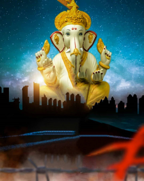 Happy Ganesh Chaturthi PicsArt Editing HD Background