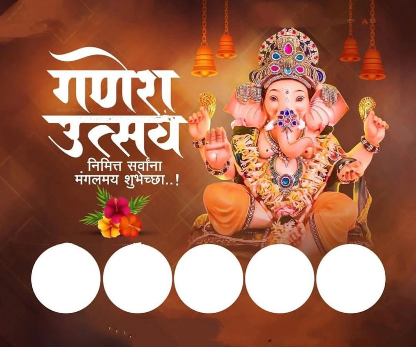 Happy Ganesh Utsav Mararhi Banner Background Full HD